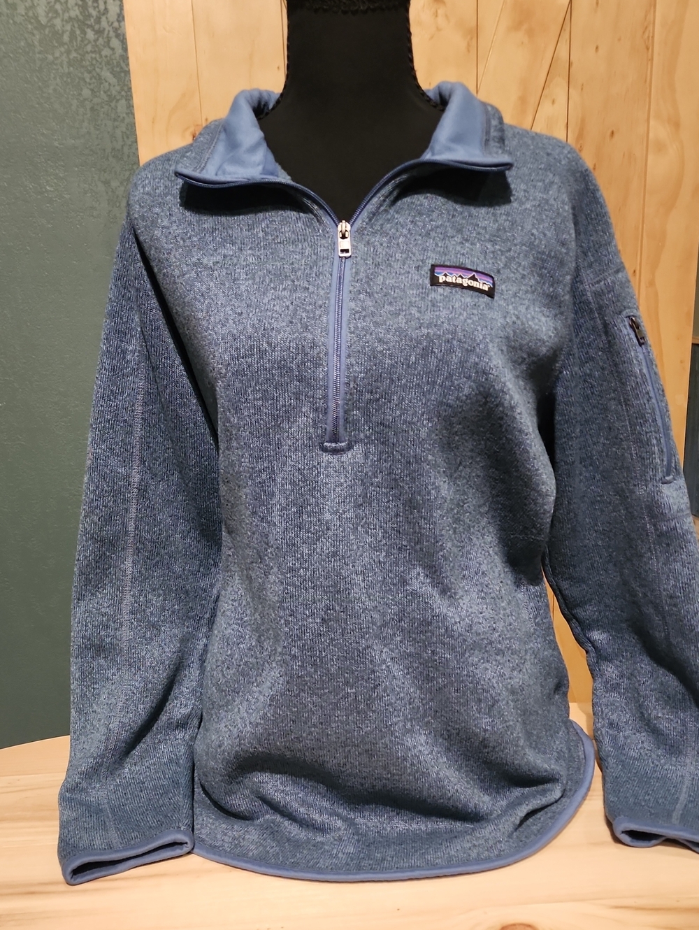 Patagonia Blue Quarter-Zip Fleece Pullover